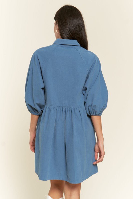 Jade by Jane Washed Denim Style Dress - Jennie Dots