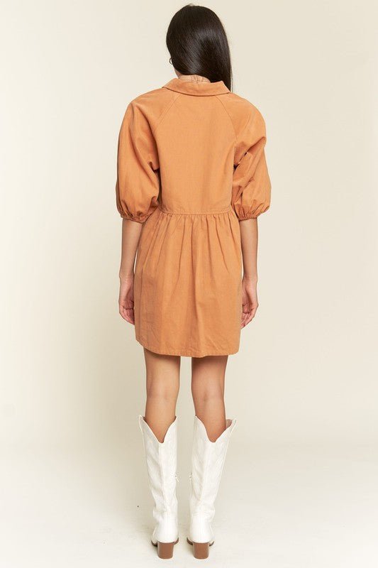 Jade by Jane Washed Denim Style Dress - Jennie Dots