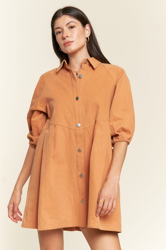 Jade by Jane Washed Denim Style Dress - Jennie Dots