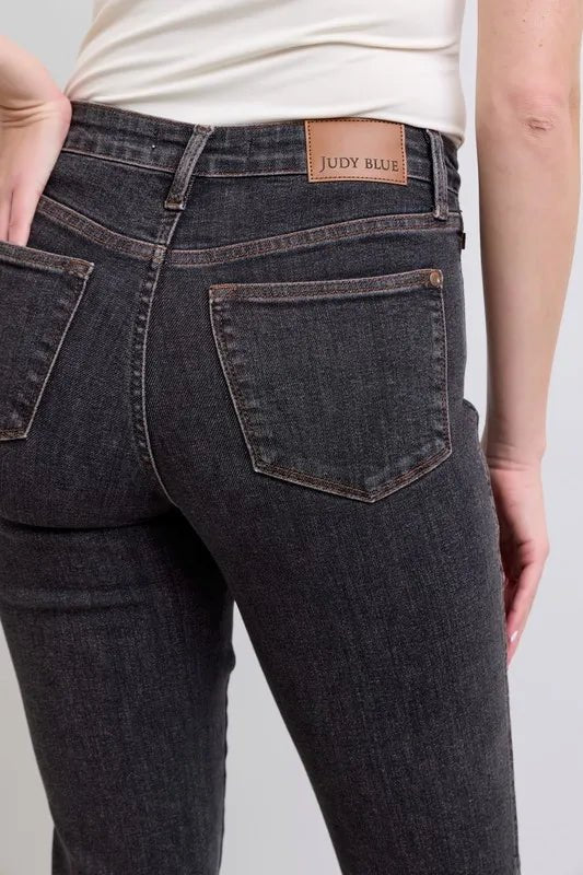 Judy Blue Full Size Mid Rise Tummy Control Slim Jeans - Jennie Dots