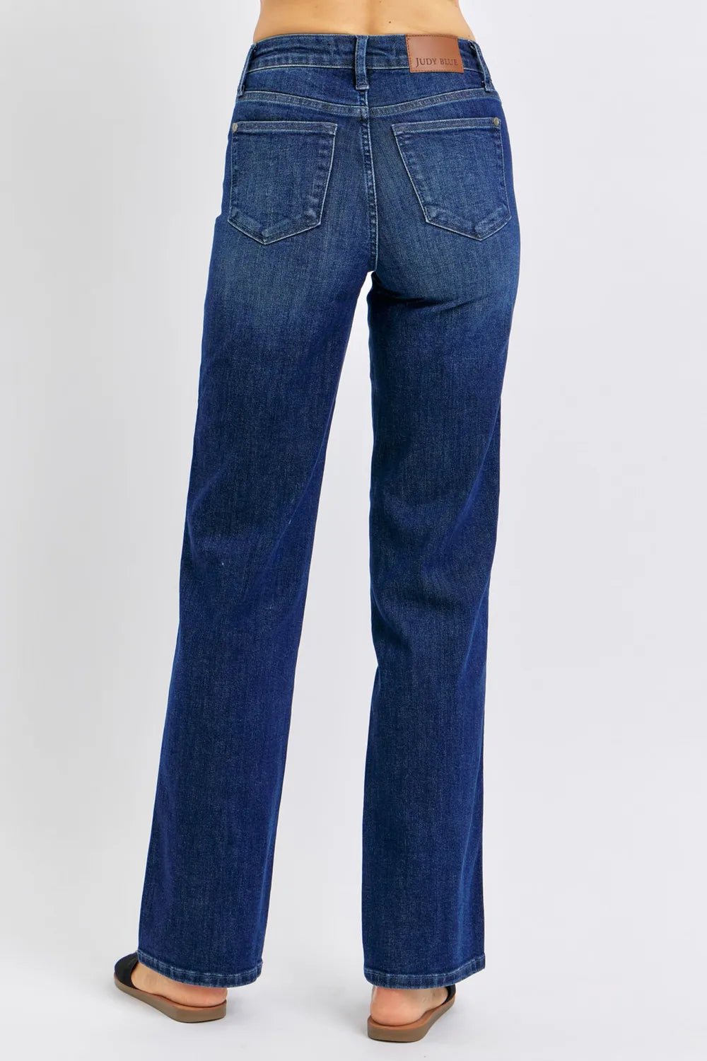 Judy Blue Tummy Control Straight Jeans - Jennie Dots