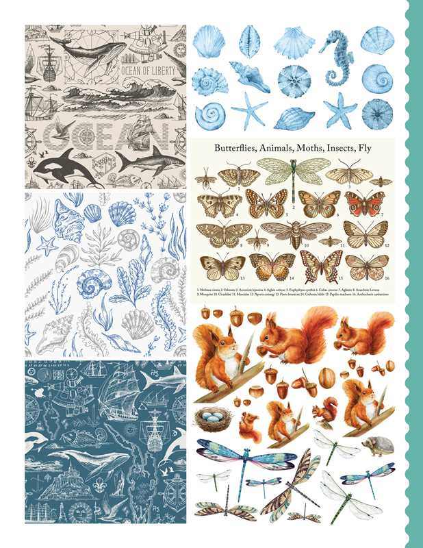 Junk Journal Cutouts: Vintage Designs by The Juliet Journal - Jennie Dots