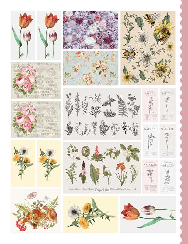 Junk Journal Cutouts: Vintage Designs by The Juliet Journal - Jennie Dots