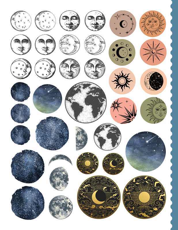Junk Journal Cutouts: Vintage Designs by The Juliet Journal - Jennie Dots