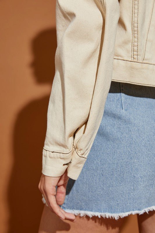 Mustard Seed - Hoodie Denim Jacket - Jennie Dots