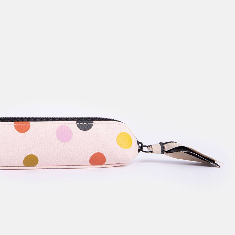 Pale Pink Dotty Pencil Case - Jennie Dots
