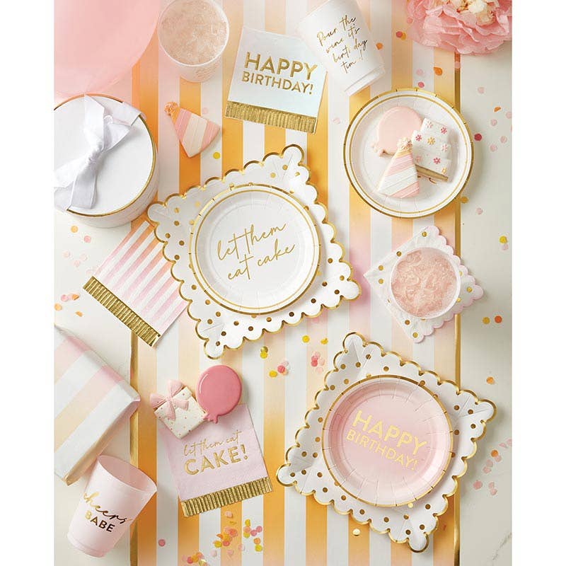 Paper Plates - Gold Polka Dot - Jennie Dots