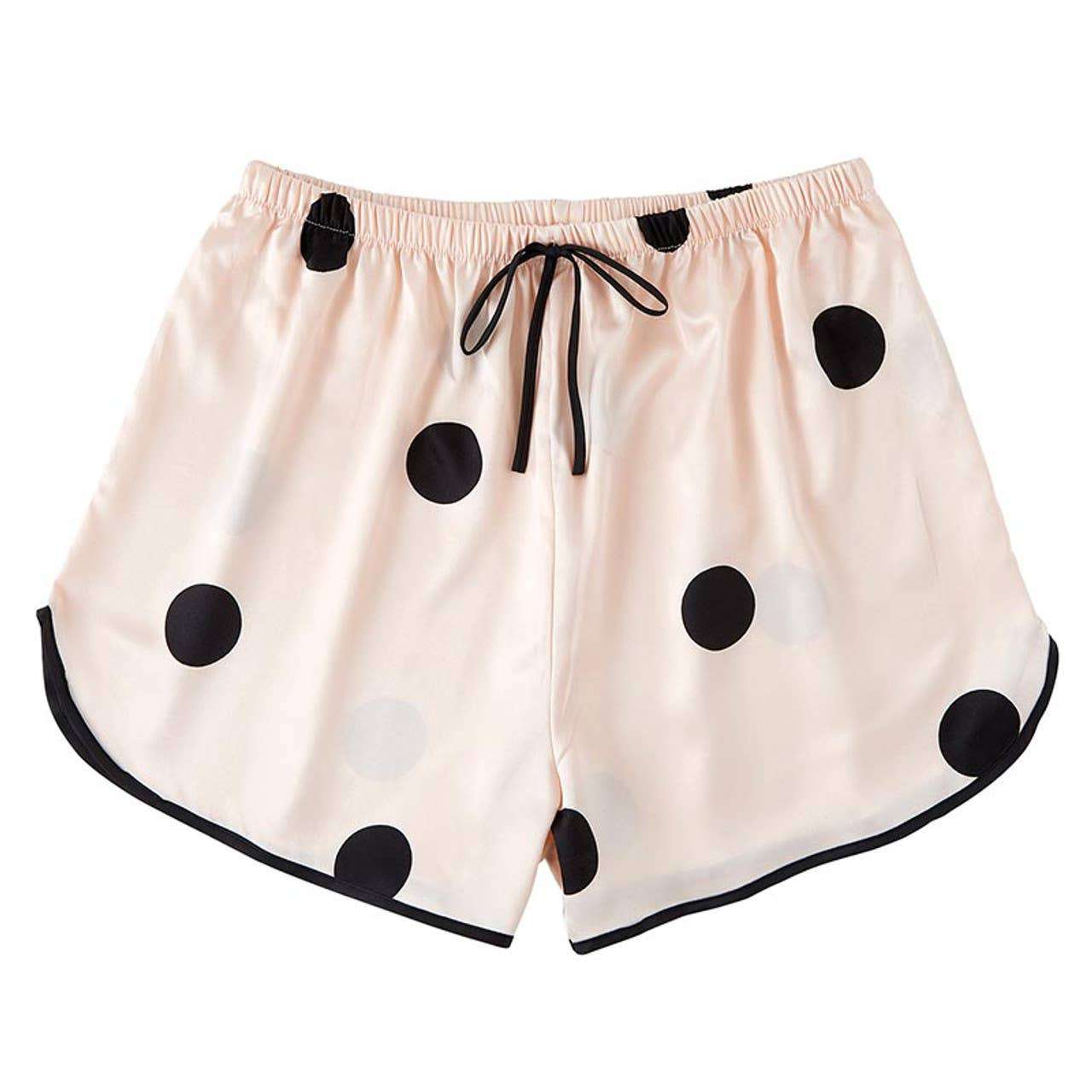 Polka Dot Satin Two - Piece PJ Set - Blush - Jennie Dots