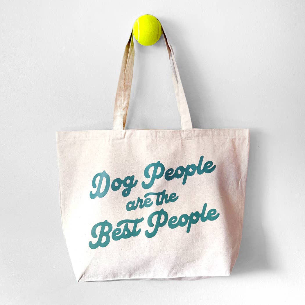 Poppy & Lou - Dog People Are the Best People Large Tote Bag - Jennie Dots