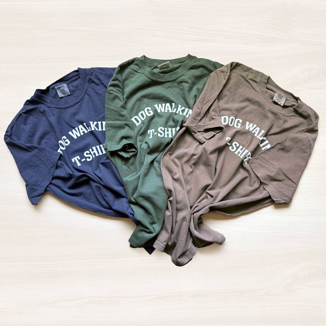 Poppy & Lou - Dog Walking T-Shirt – Fall Colors Collection - Jennie Dots