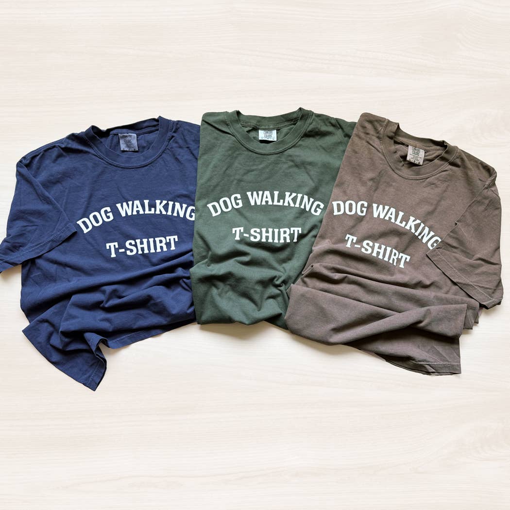 Poppy & Lou - Dog Walking T-Shirt – Fall Colors Collection - Jennie Dots