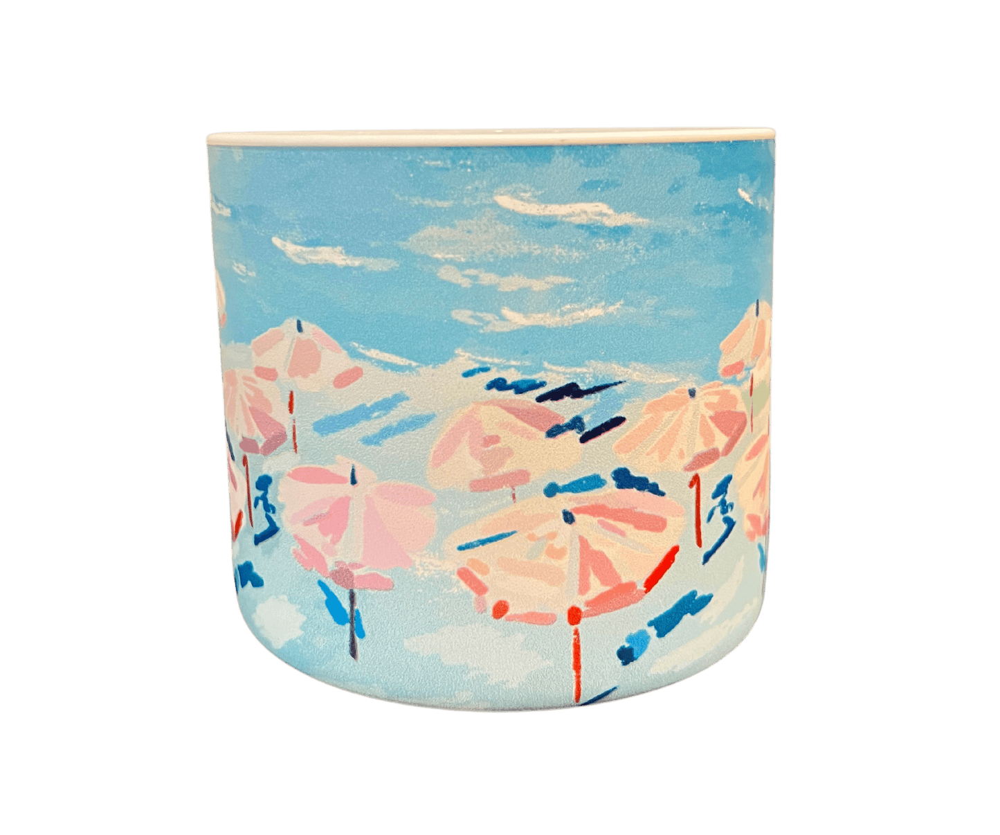 Rebecca Illustrated UMBRELLAS candle with charming artwork design.