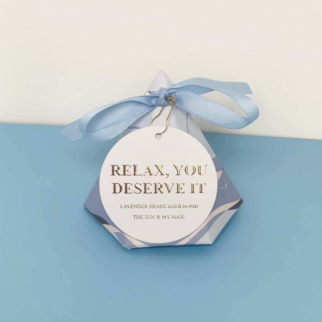 Relax Lavender Heart Shaped Bath Bomb⎜Luxury Bath Bomb Gift - Jennie Dots
