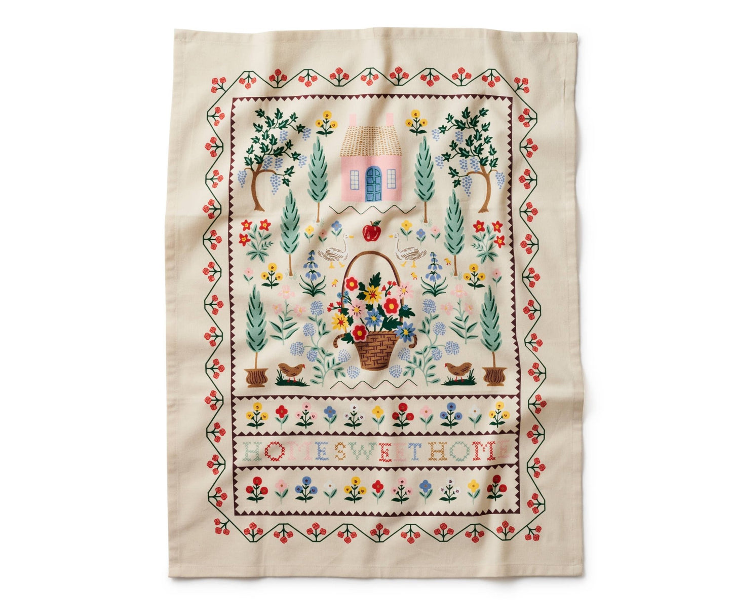 Rifle Paper Co. - Home Sweet Home Tea Towel - Jennie Dots