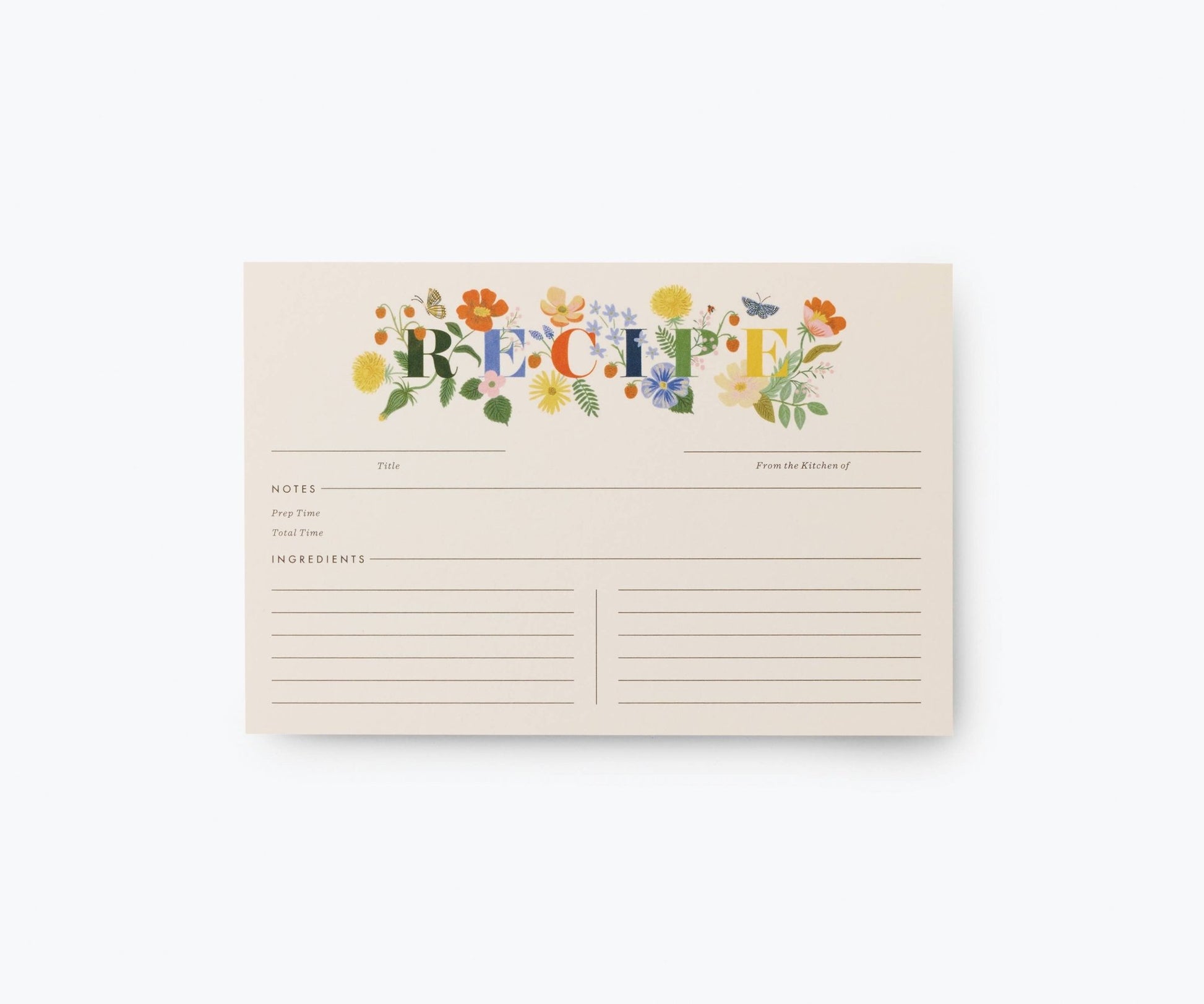 Rifle Paper Co. - Pack of 12 Mayfair Recipe Card - Jennie Dots
