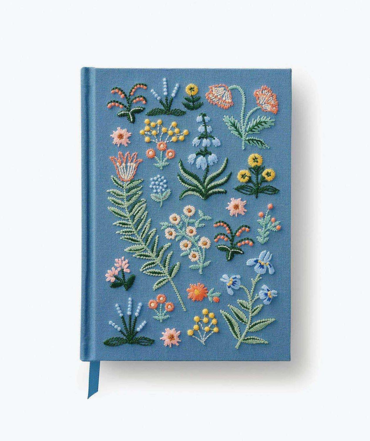 Rifle Paper Company Cloth Menagerie Garden Embroidered Journal or Sketch Book - Jennie Dots