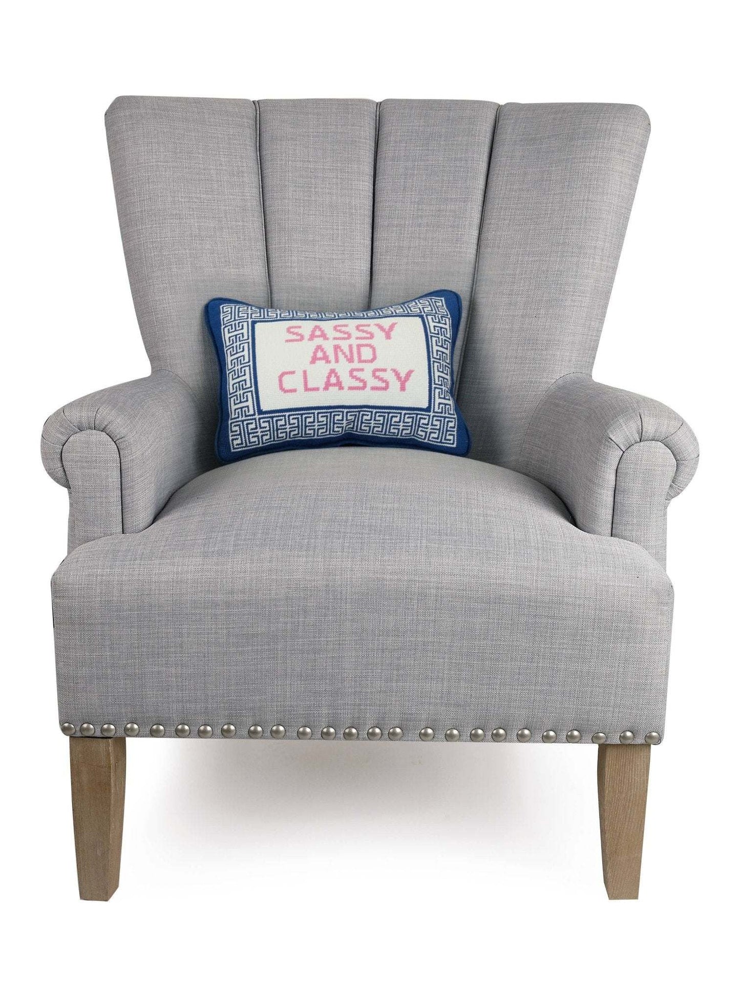 Sassy And Classy Embroidered Pillow - Jennie Dots