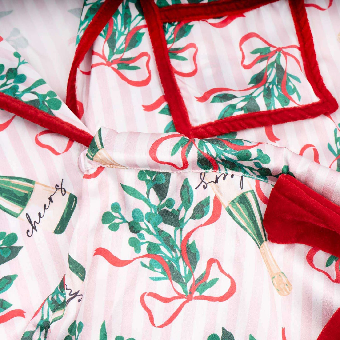 Satin Ruffle Short PJ Set - Jennie Dots