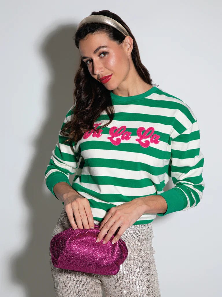 Shiraleah FA LA LA" Holiday Sweatshirt - Jennie Dots