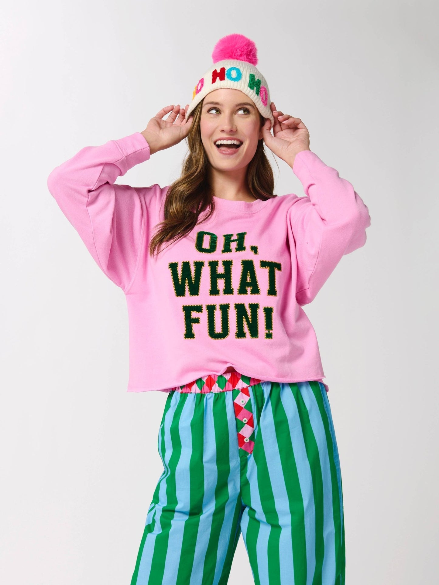 Shiraleah - FESTIVE STRIPE BOXER PANT - Jennie Dots