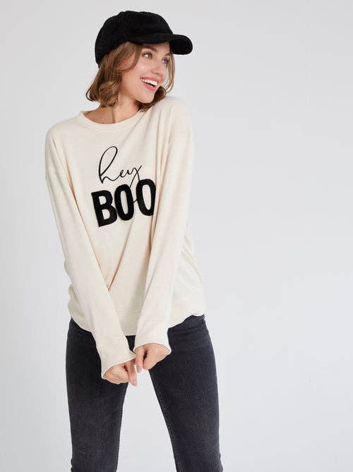 Shiraleah - HEY BOO CLASSIC SWEATSHIRT - Jennie Dots