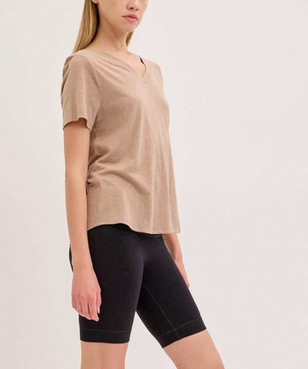 Studio Ko Bamboo Cotton Slub V Neck Shirt - Jennie Dots