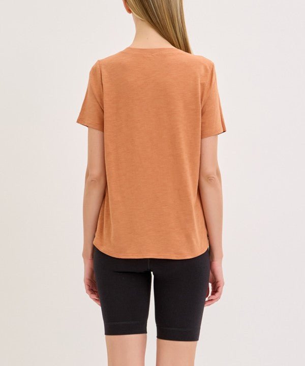 Studio Ko Bamboo Cotton Slub V Neck Shirt - Jennie Dots