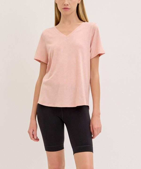Studio Ko Bamboo Cotton Slub V Neck Shirt - Jennie Dots