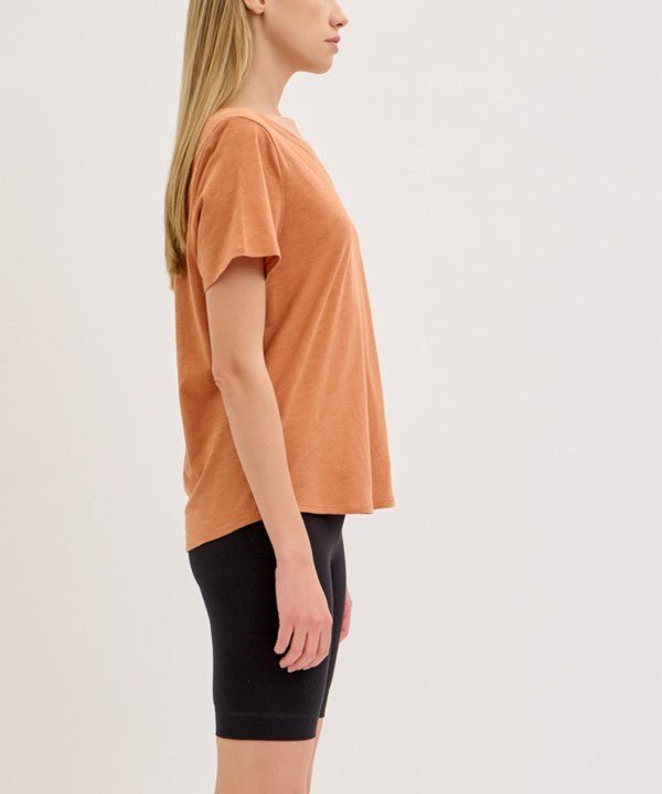 Studio Ko Bamboo Cotton Slub V Neck Shirt - Jennie Dots