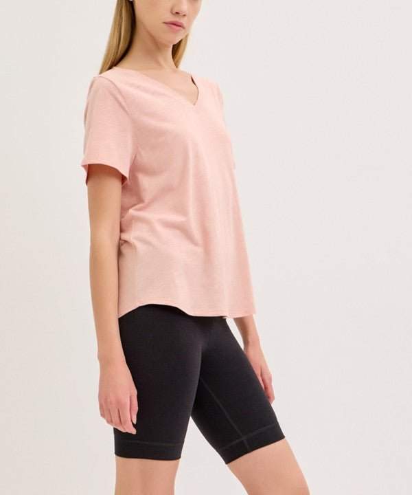 Studio Ko Bamboo Cotton Slub V Neck Shirt - Jennie Dots