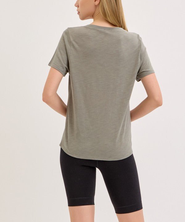 Studio Ko Bamboo Cotton Slub V Neck Shirt - Jennie Dots