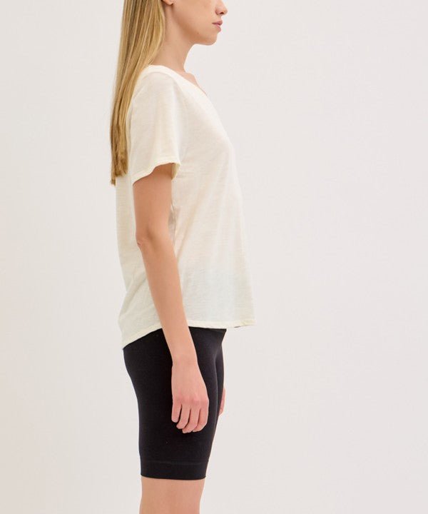 Studio Ko Bamboo Cotton Slub V Neck Shirt - Jennie Dots