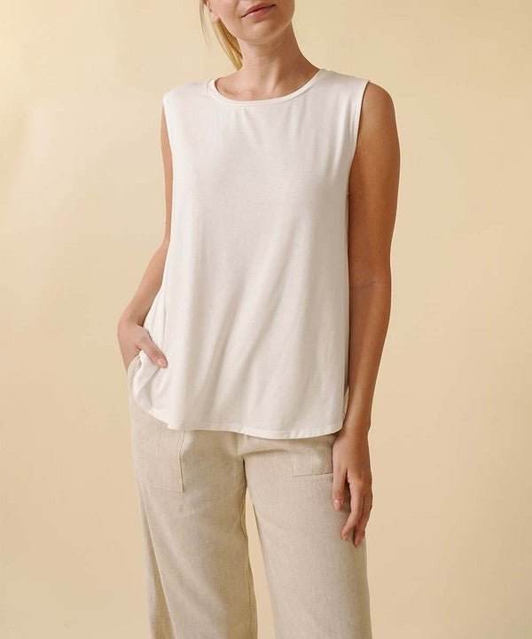 Studio Ko Bamboo Muscle Tank - Jennie Dots