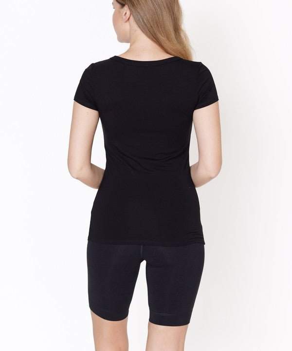 Studio Ko Bamboo V - Neck Fitted Top - Jennie Dots