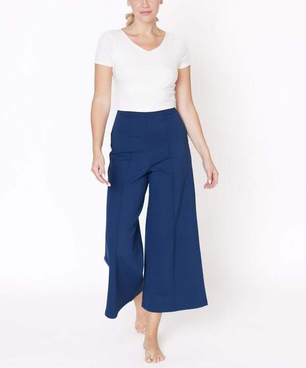 Studio Ko PONTE WIDE LEG ANKLE LENGTH PANTS - Jennie Dots