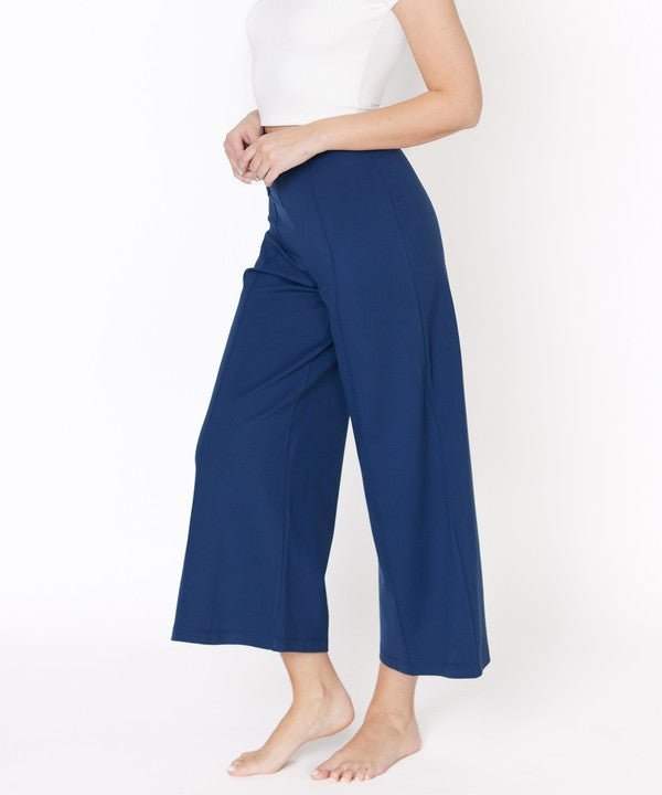 Studio Ko PONTE WIDE LEG ANKLE LENGTH PANTS - Jennie Dots