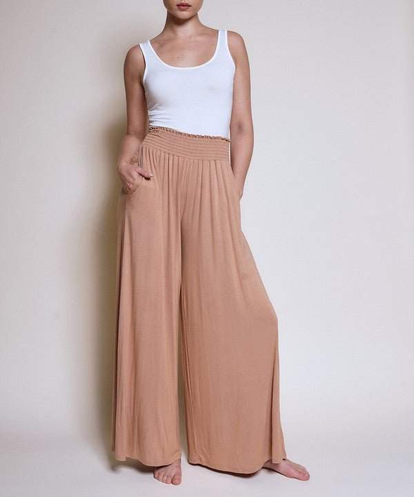 Studio Ko Smocked Palazzo Pant - Jennie Dots