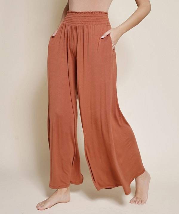 Studio Ko Smocked Palazzo Pant - Jennie Dots