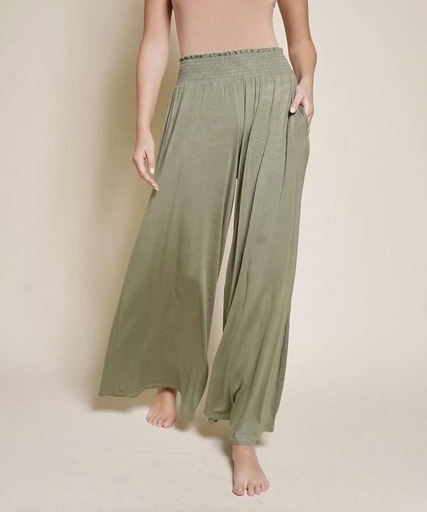 Studio Ko Smocked Palazzo Pant - Jennie Dots