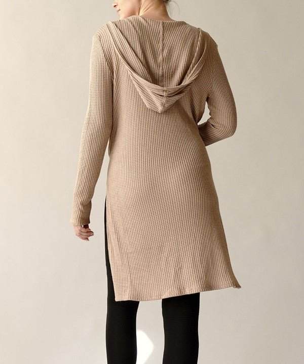 Studio Ko Waffle Slim Cardigan Hoodie - Jennie Dots