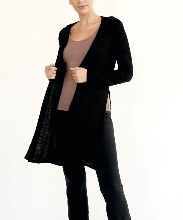 Studio Ko Waffle Slim Cardigan Hoodie - Jennie Dots
