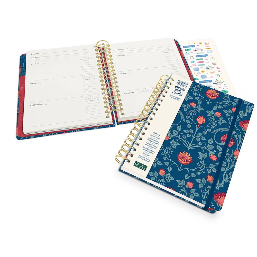 Studio Oh! - Garden Renaissance Undated Tri - Tab Planner - Jennie Dots