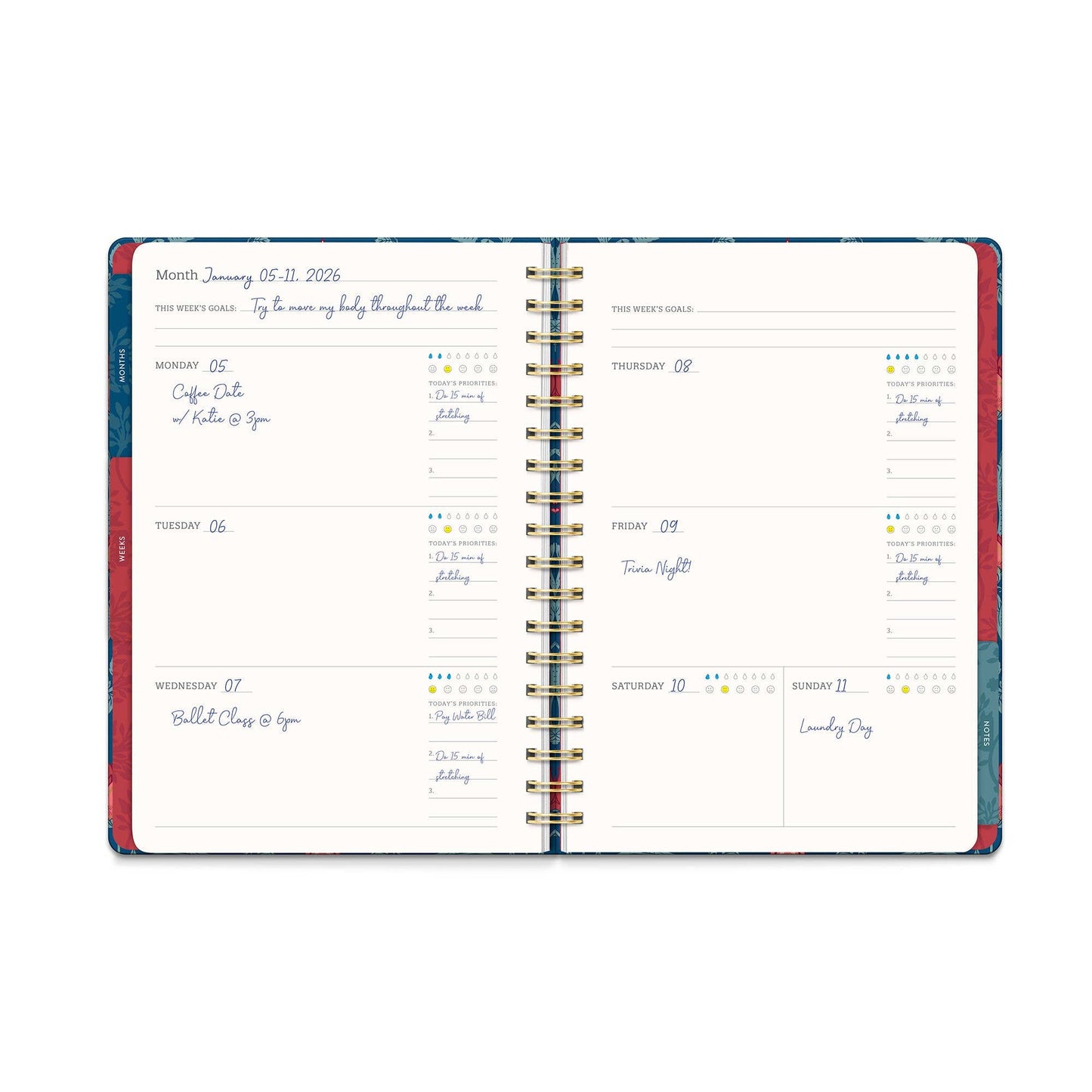 Studio Oh! - Garden Renaissance Undated Tri - Tab Planner - Jennie Dots