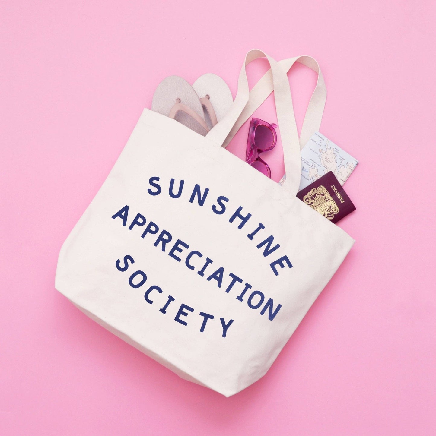 Sunshine Appreciation Society - Big Canvas Tote Bag - Jennie Dots
