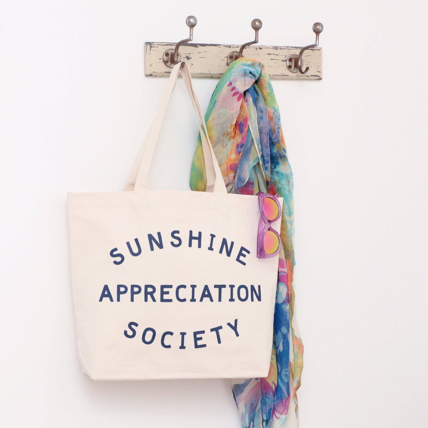 Sunshine Appreciation Society - Big Canvas Tote Bag - Jennie Dots
