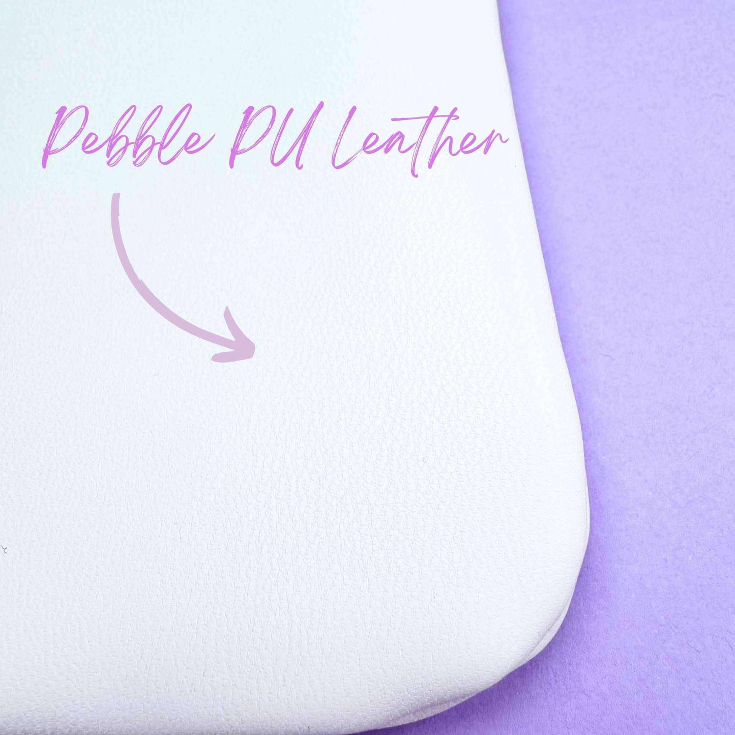 Swiftie Colorblock Script Bag with Pebble PU Leather Detail on Purple Background