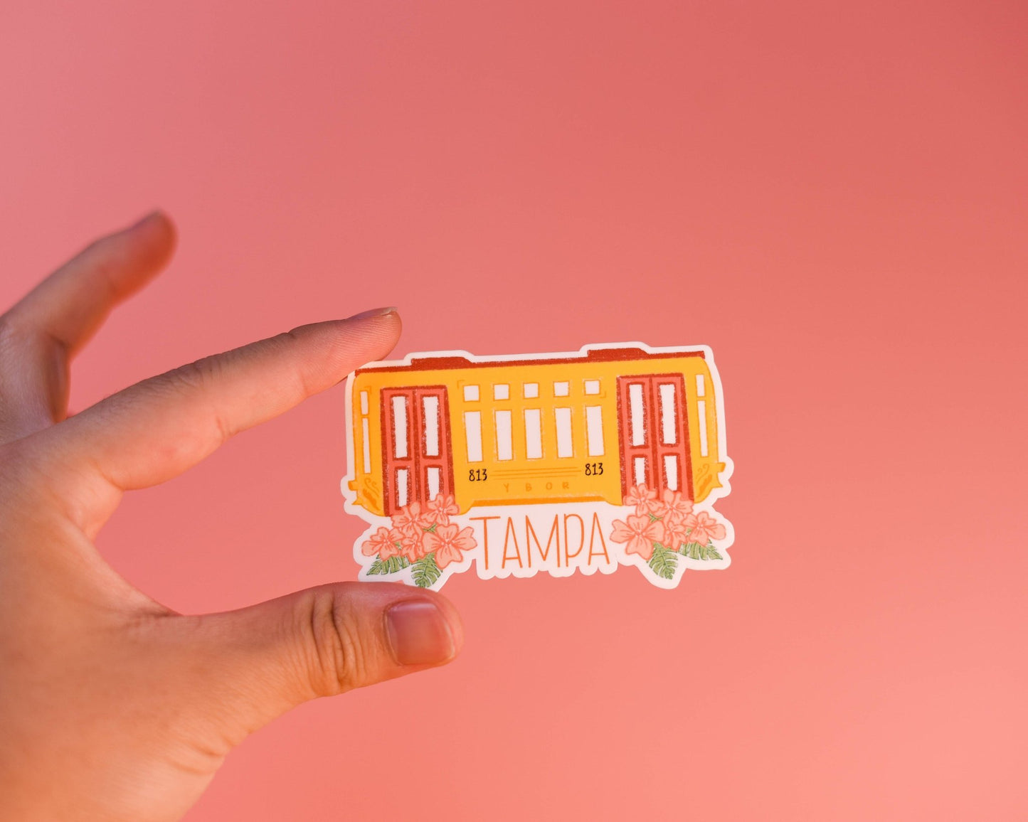 Tampa Trolly Sticker - Jennie Dots