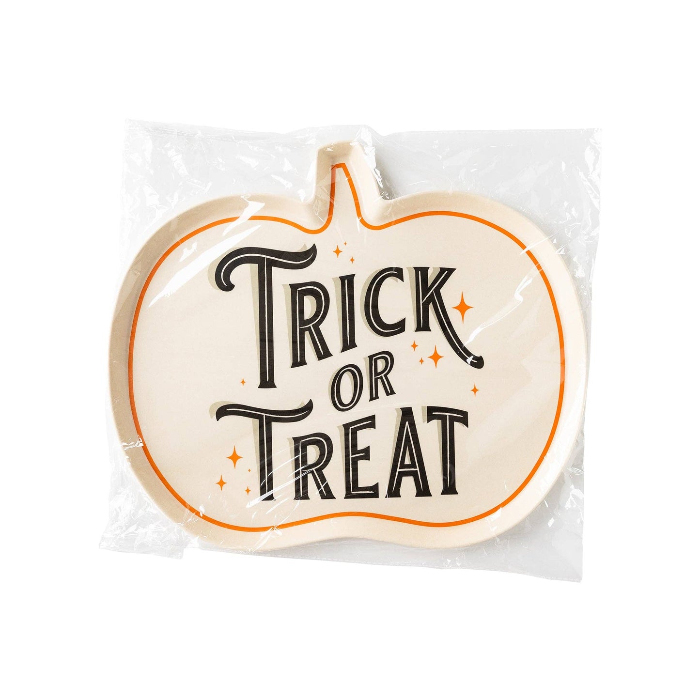 Trick or Treat Shaped Bamboo Tray - Jennie Dots