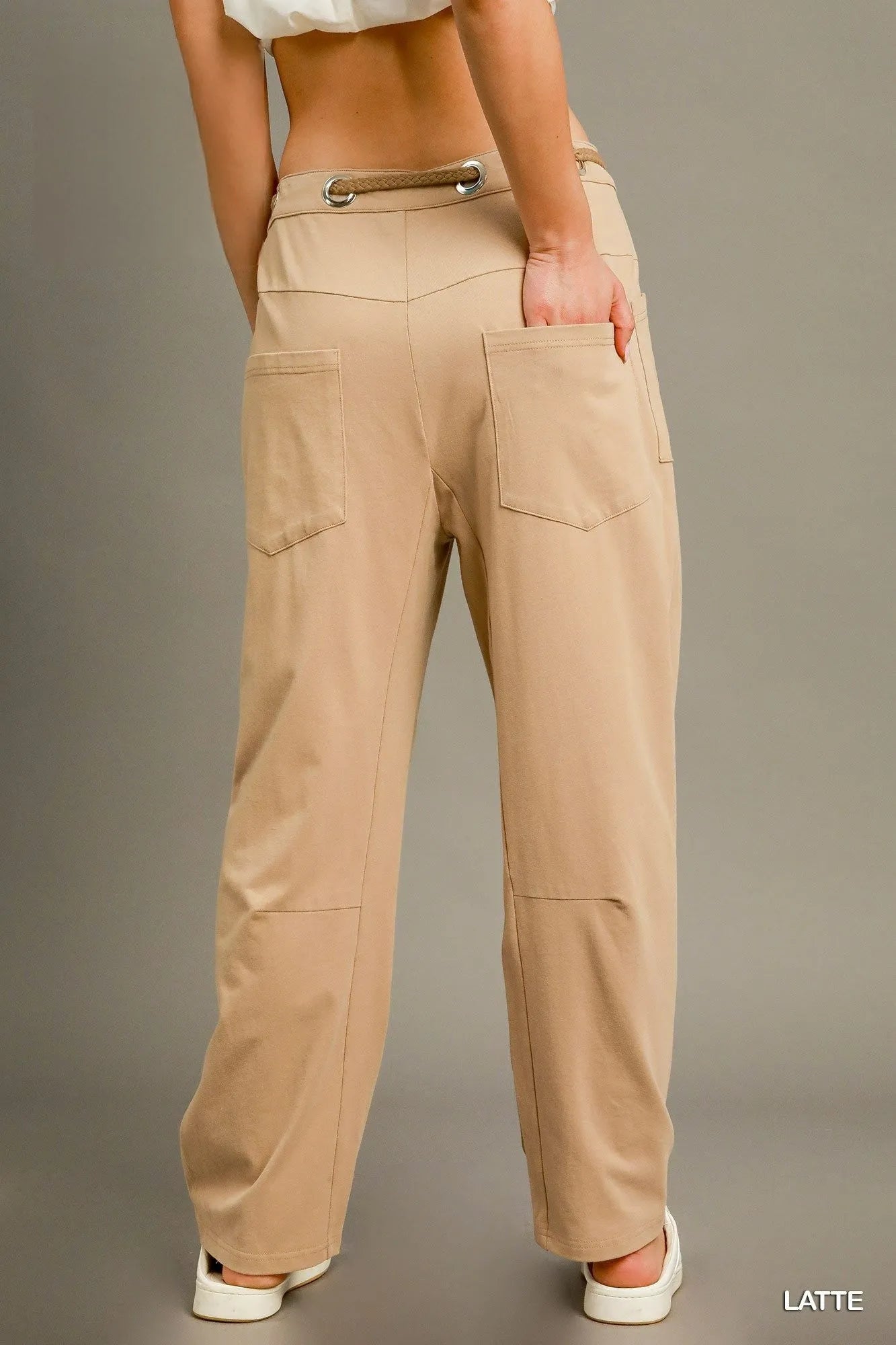Umgee Cargo - Inspired Drawstring Pants - Jennie Dots