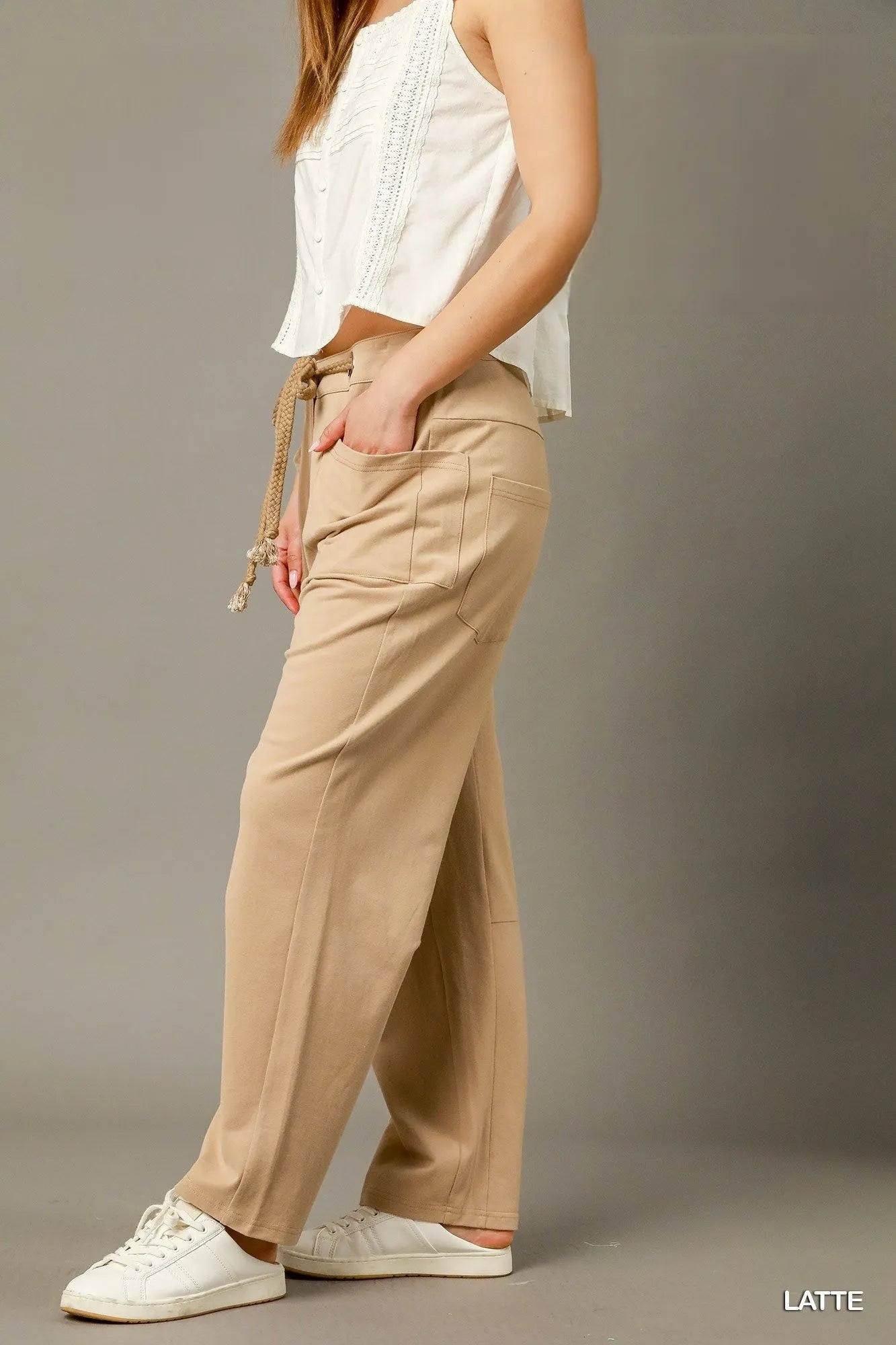 Umgee Cargo - Inspired Drawstring Pants - Jennie Dots